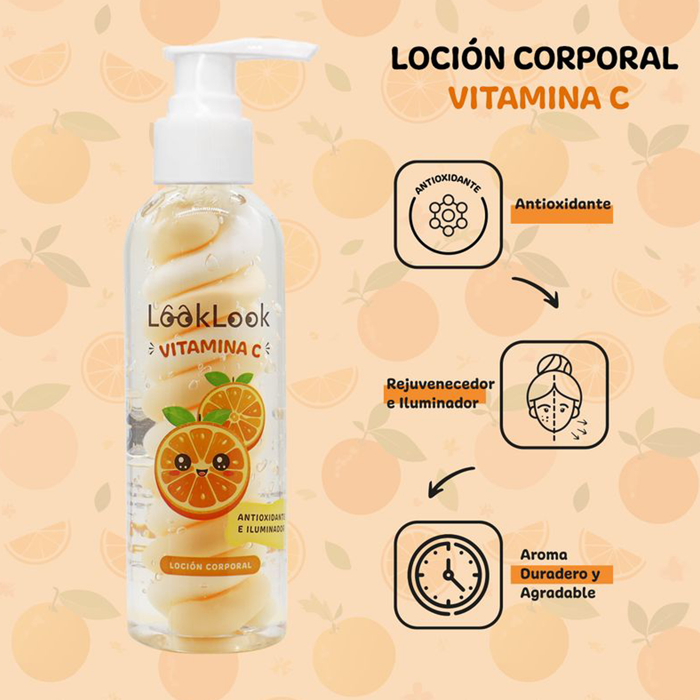 Loción Corporal Vitamina C 200ml - LOOKLOOK