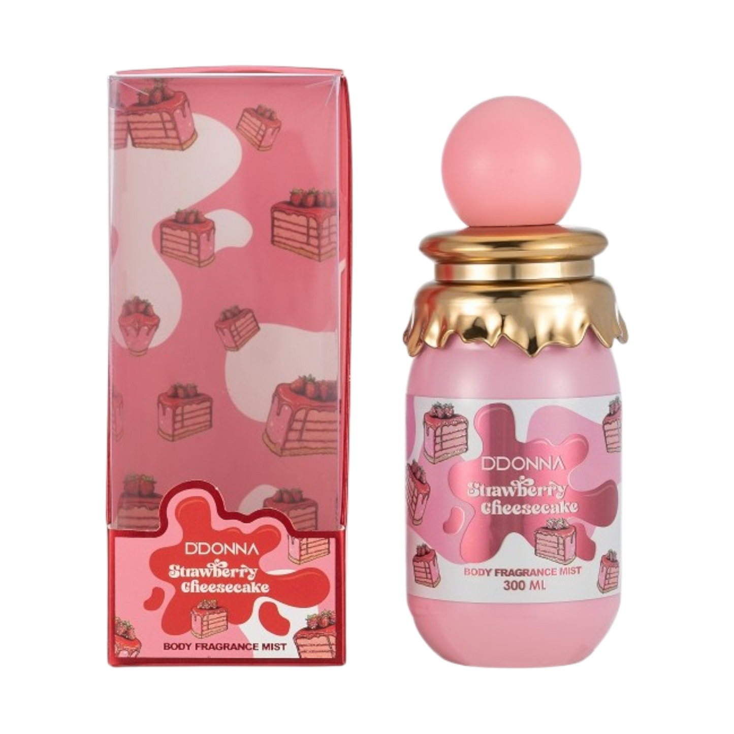 Body Mist Strawberry Cheesecake 300ml - D´DONNA