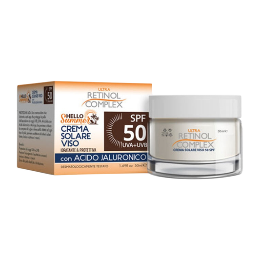 Protector Solar Facial SPF 50 Ácido Hialurónico - ULTRA RETINOL COMPLEX