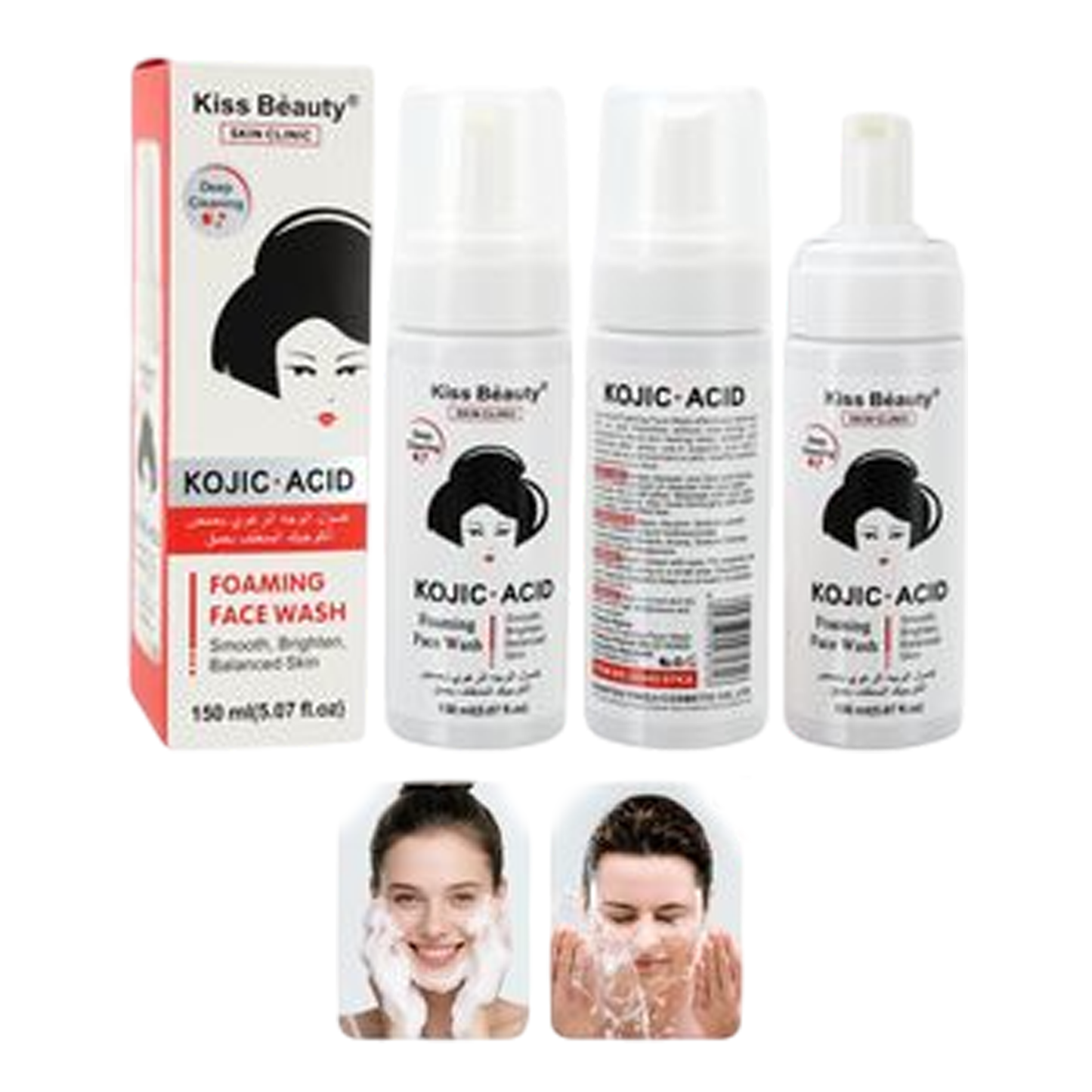 Limpiador Facial Espuma Kojic Acid - KISS BEAUTY